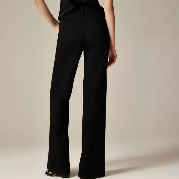 J. Crew Women's Denim Trouser in 1996 Semi-Stretch Black Rinse Size 27 NWT